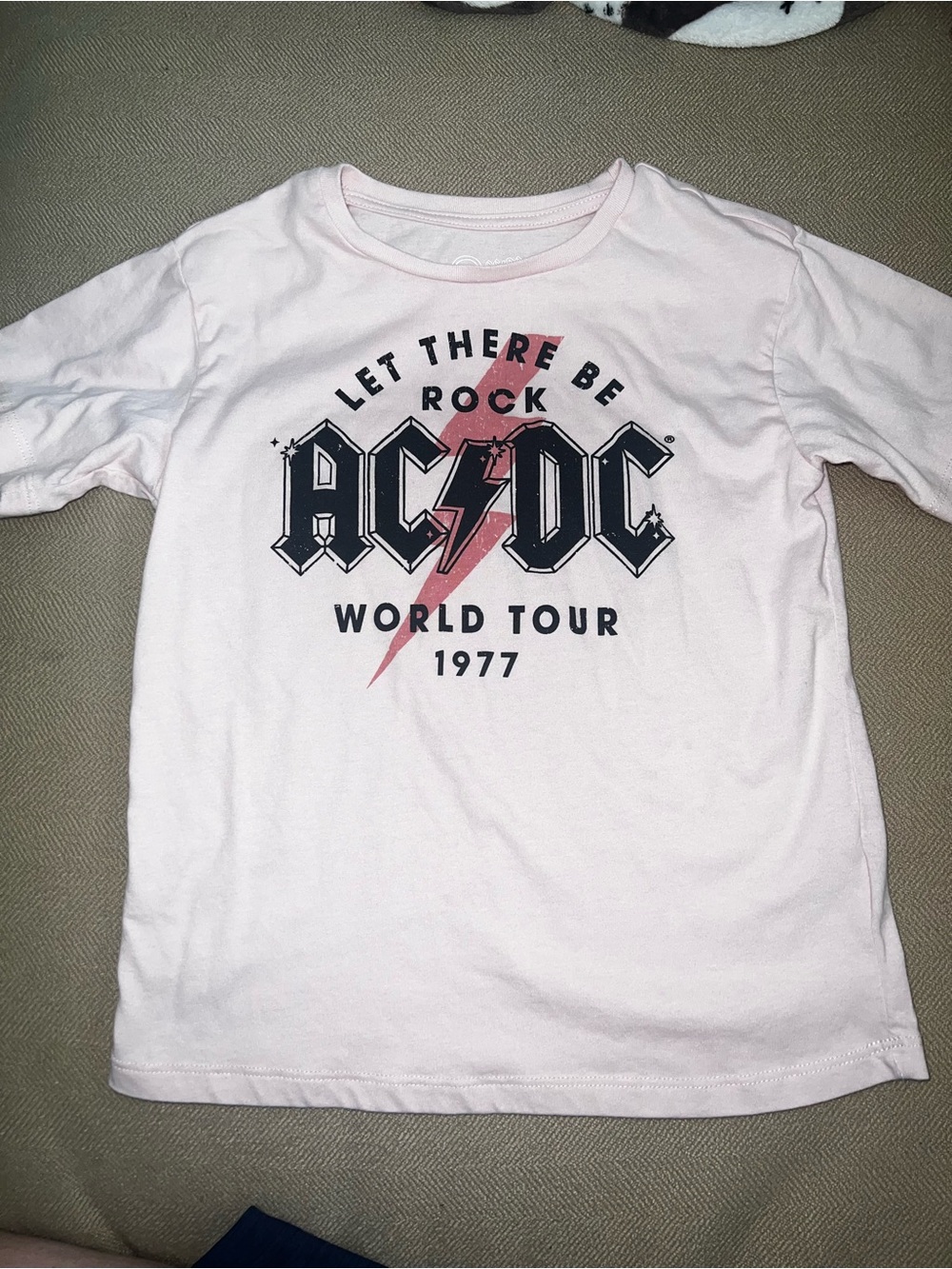 wonder nation Light Pink AC/DC 'Let There Be Rock' Graphic Tee